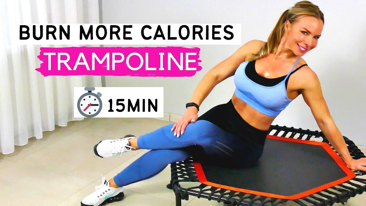 Burn more calories in 15 minute trampoline workout | rebounding workout for weight loss