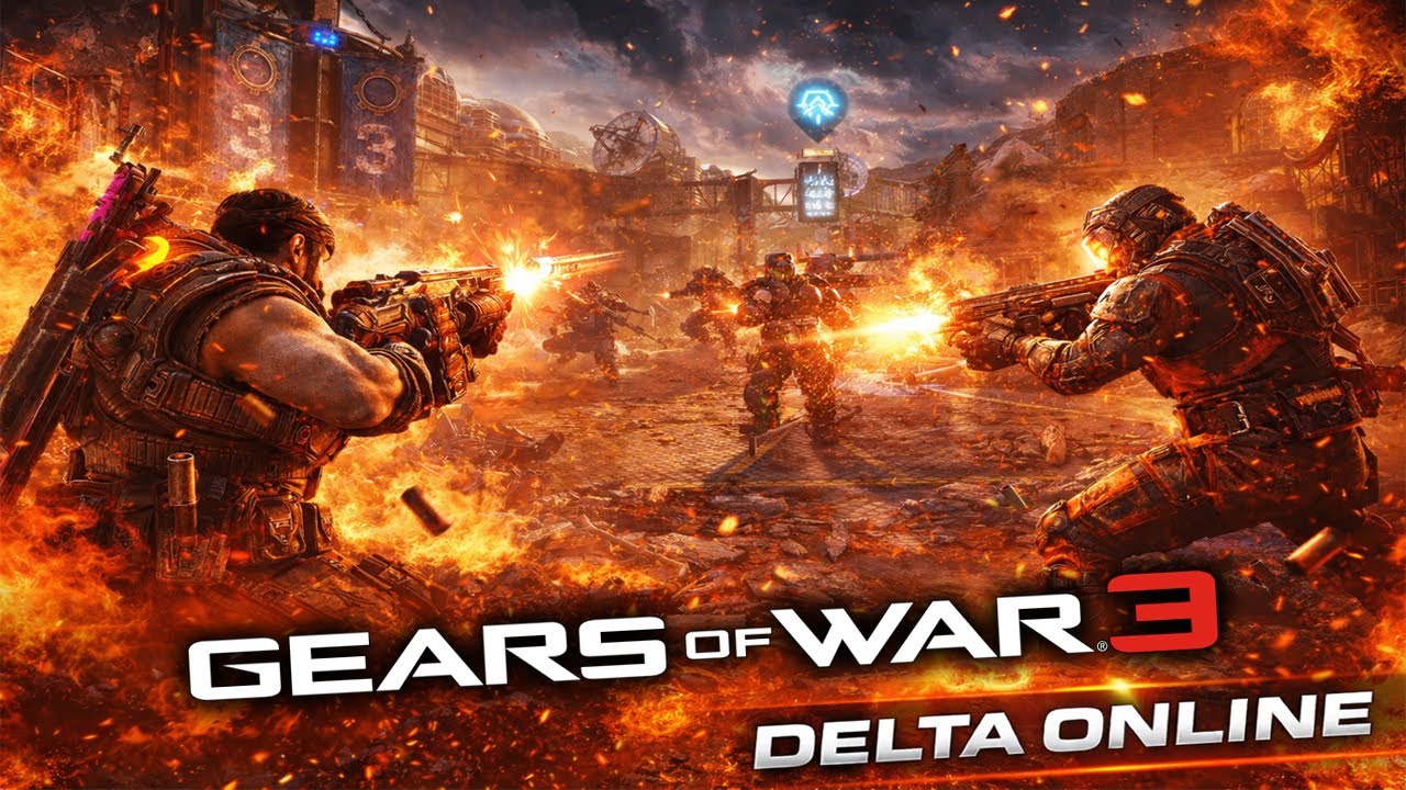 Gears of War 3 Delta Online Fuel Depot Horde Gameplay