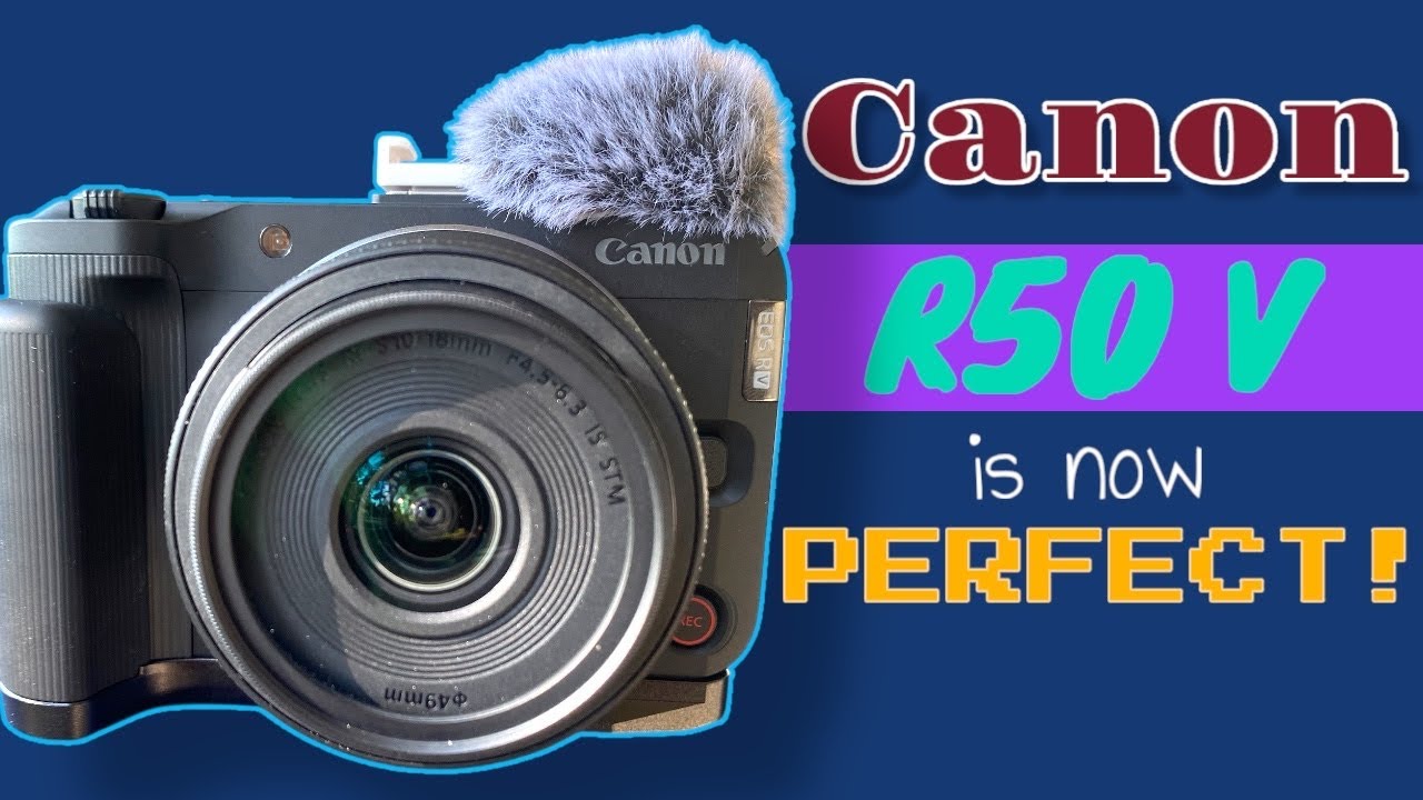Canon R50 V | Smallrig Microphone Windscreen and L-Grip Mount [Canon R50V]