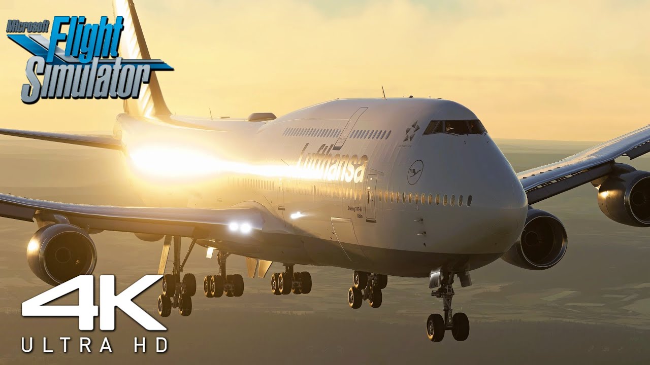 Flight Simulator 2023 | 4K ULTRA GRAPHICS | Boeing 747-8I Landing At Frankfurt Airport