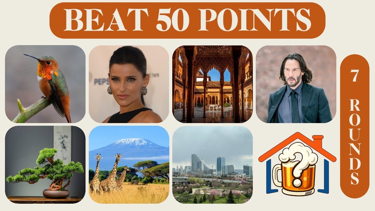 General Trivia Pub Quiz 🏠🍻 | 7 Rounds • 70 points • Trivia at Home (ep3)