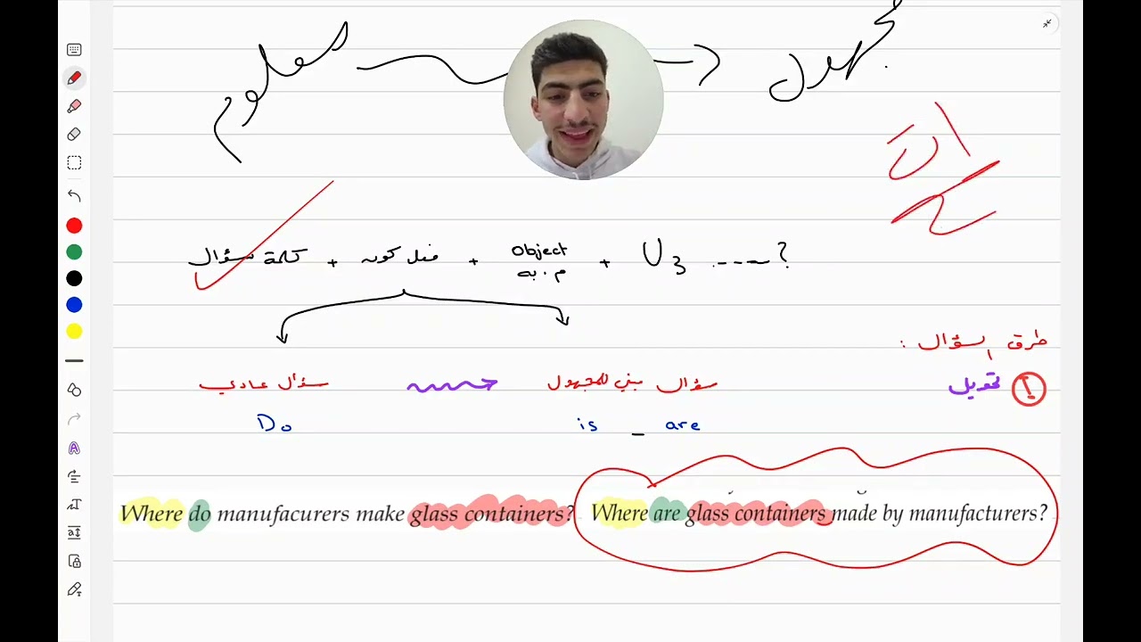 تشكيل السؤال المبني للمجهول| بكالوريا 🇸🇾💯