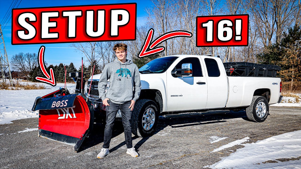 DREAM SNOW PLOW SETUP AT ONLY 16 YEARS OLD!