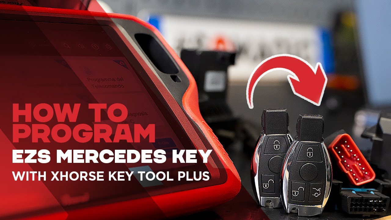 How to program EZS MERCEDES KEY with Xhorse Key tool Plus (Add Key Function)