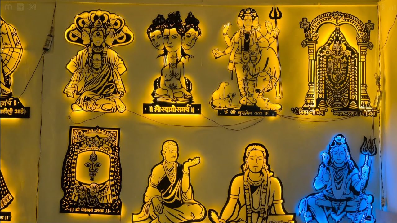 🙏 Workshop मध्ये असा तयार होतो वॉल आर्ट 🙏 | Vlog with श्री स्वामी समर्थ Wall Art 💯 #dailyvlog #vlog