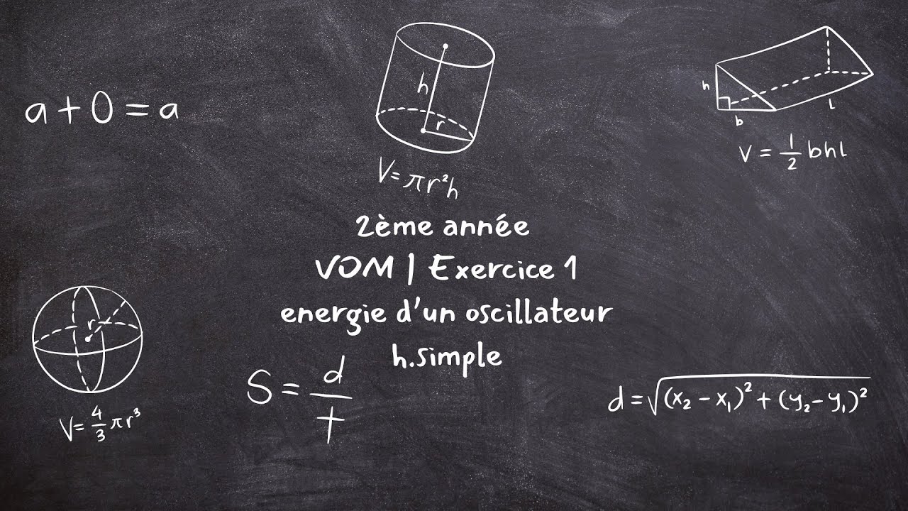Exercices corrigés Énergie d’un oscillateur h.s|VOM-2ème année universitaire | Exercice 01