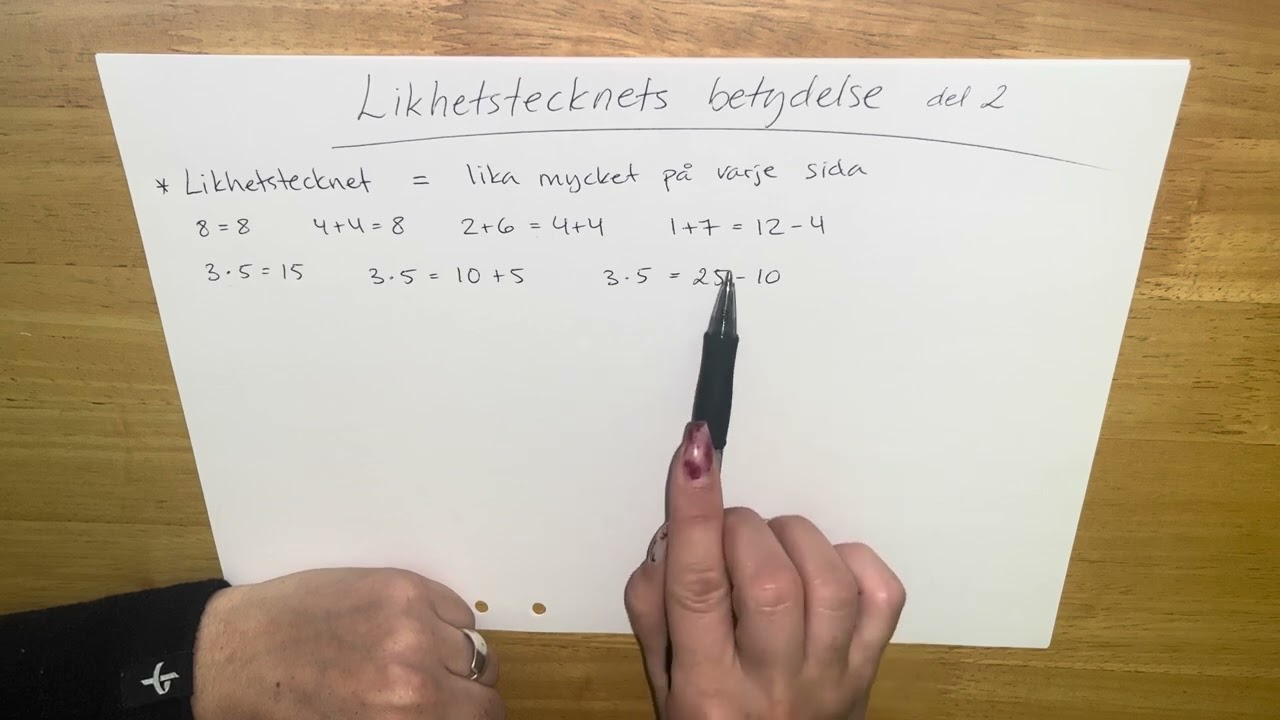 Likhetstecknets betydelse del 2