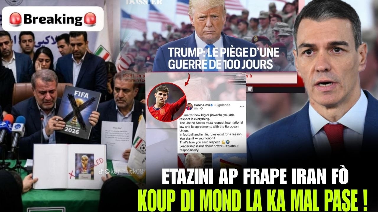 Etazini ap Lage Misil sou Iran, Trump di 100 Jou Batay, Iran Sèmante lap kanpe Goumen, Mond la chofe