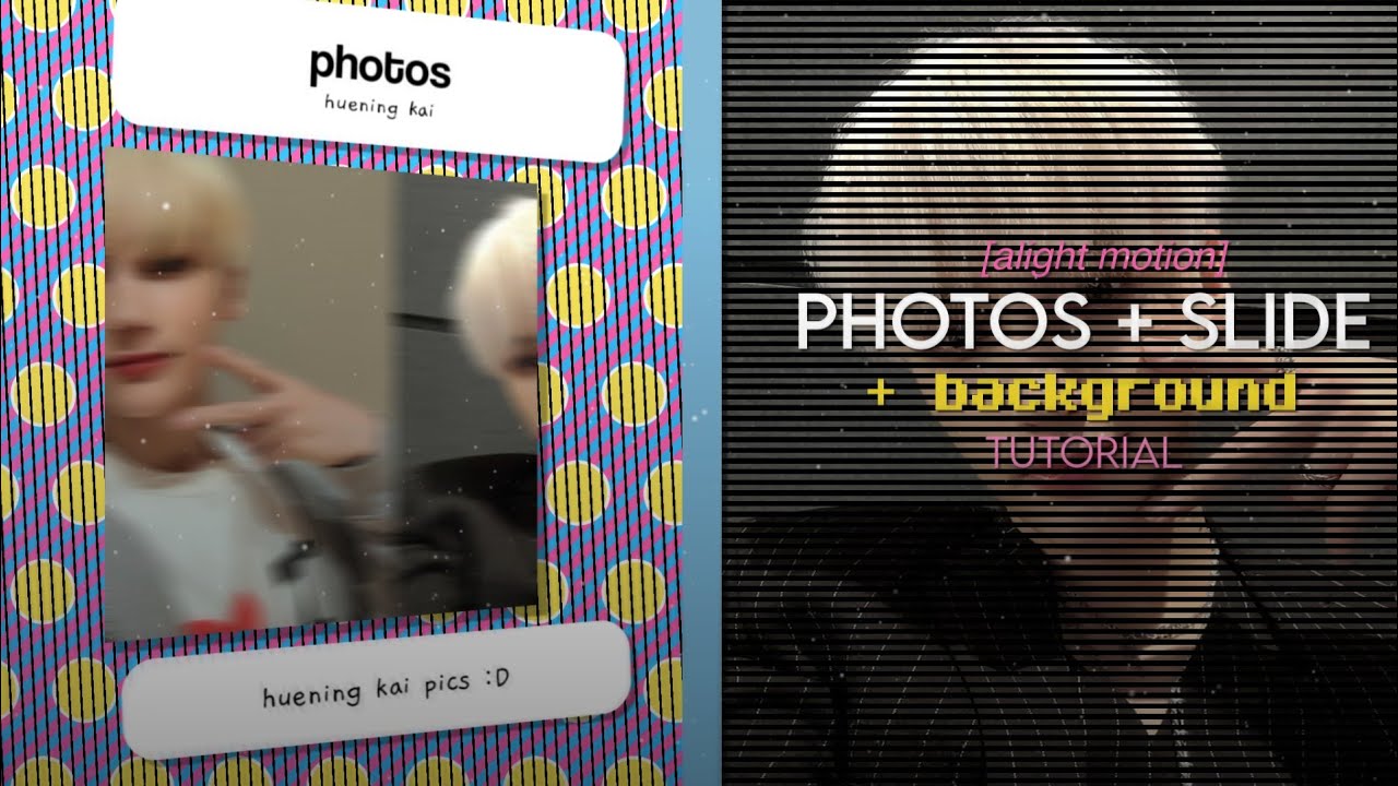 photo slide + background + flip | alight motion | tutorial | candy style