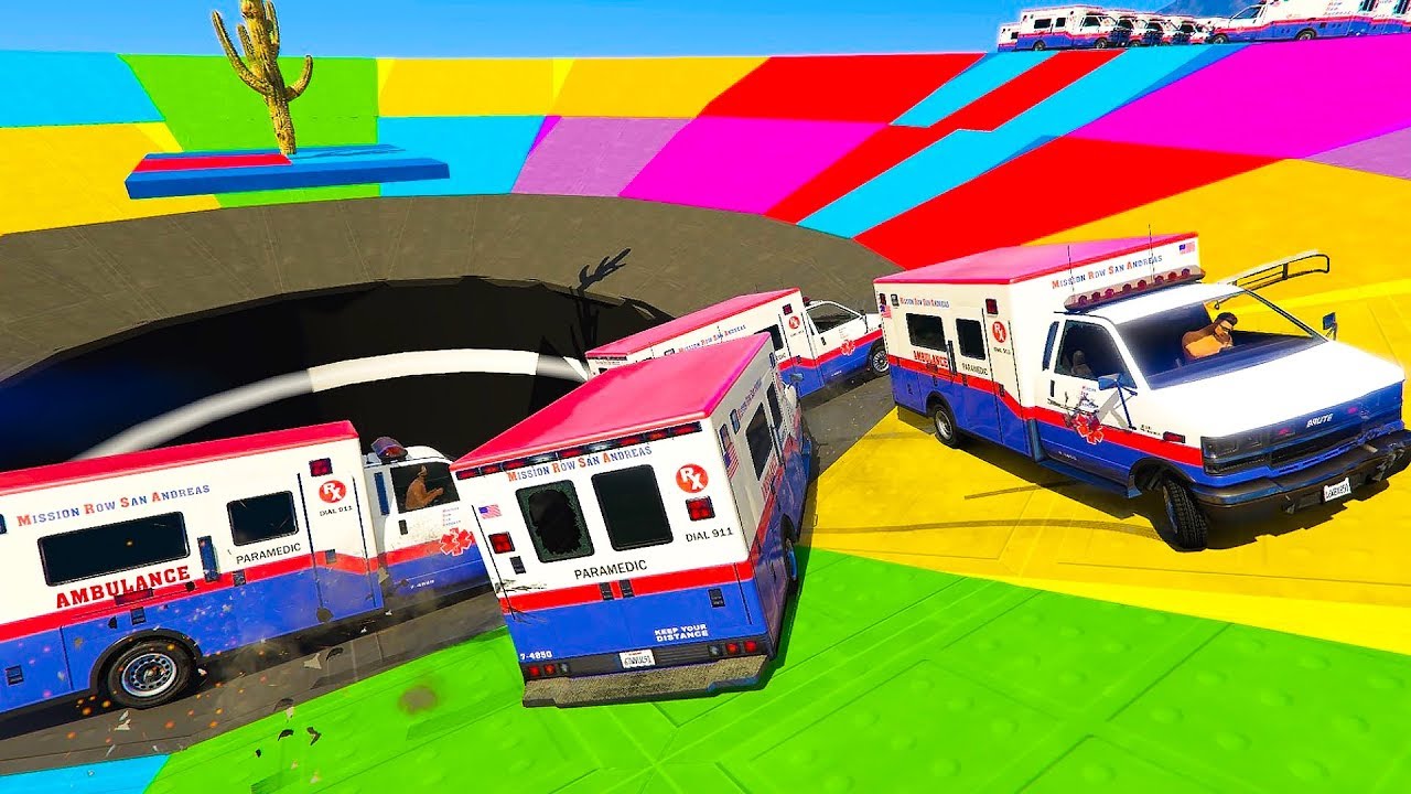 6-Player Ambulance Sumo Minigame - GTA V Online Funny Moments | JeromeACE