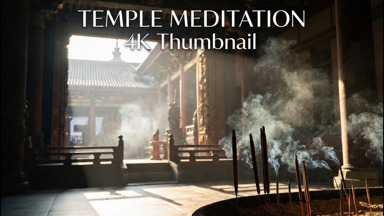 Deep Temple Meditation 🕯️ | Peaceful Incense Ambience for Relaxation, Sleep & Inner Healing (4K)