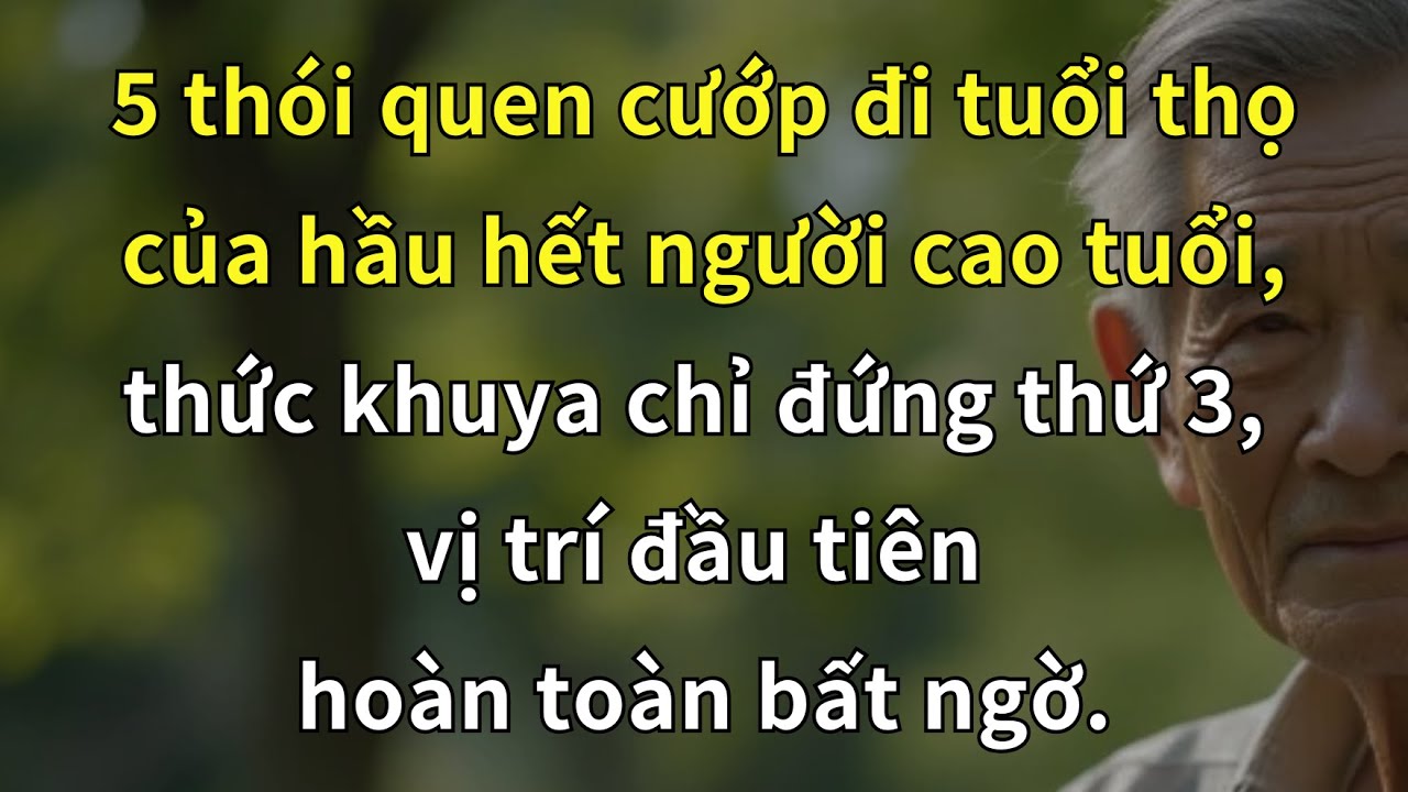 Cảnh Báo! 4 Thói Quen Giết Chết Người Cao Tuổi Nhanh Hơn Cả Hút Thuốc – Thức Khuya Là Số 3!