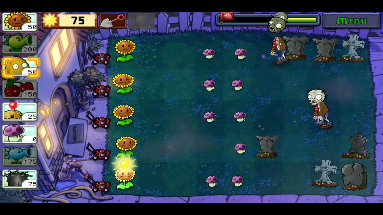 Plants vs Zombies Night Level 6 Walkthrough | PVZ | ST Warriors Gaming | STW