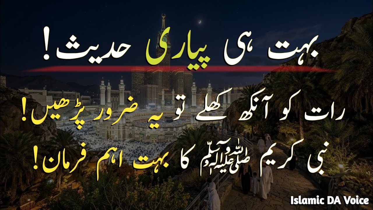 If You Wake Up at Night, Read This! || Hadees e Nabvi ﷺ || Islamic DA 