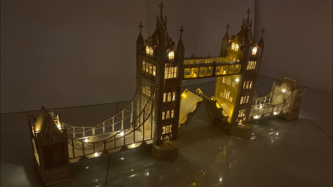 Cách làm cầu Tháp Luân Đôn bằng tăm tre - How to make a tower bridge with bamboo
