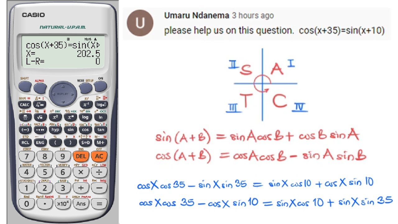 Compound Angles with Scientific Calculator FX991ES Trick 😉