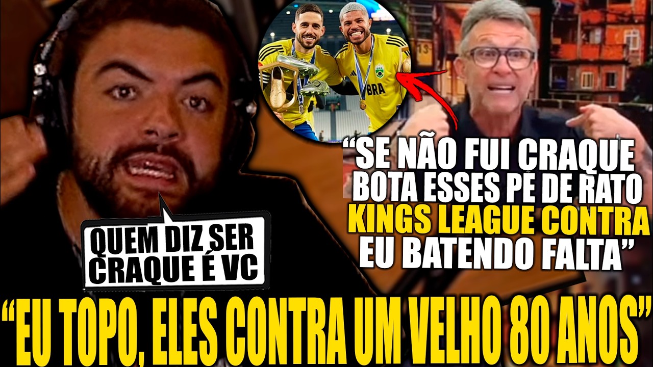 LUQUET4 ACEITA DESAFIO DO CRAQUE NETO, ELE CONTRA 10 JOGADORES DA KINGS LEAGUE BATENDO FALTA!