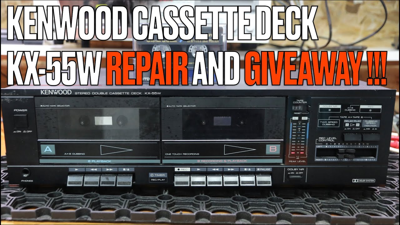 how to service vintage audio Kenwood cassette deck kx-55w and giving it away !