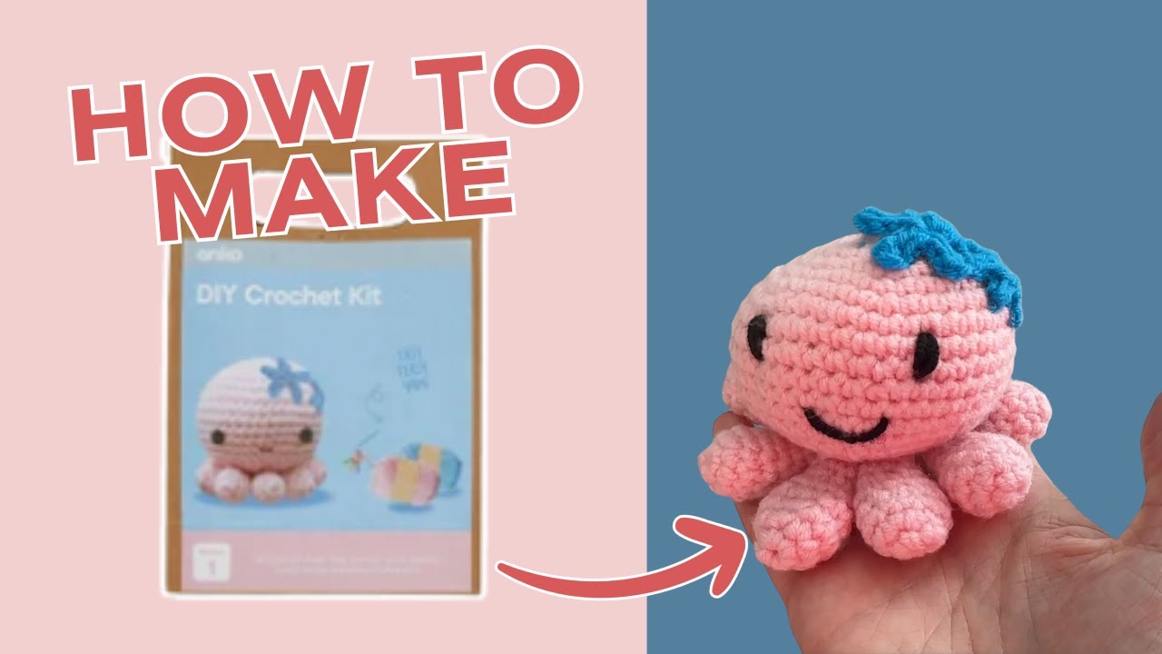 Kmart octopus mini diy crochet kit - how to make #kmartaustralia #crochetforbeginners
