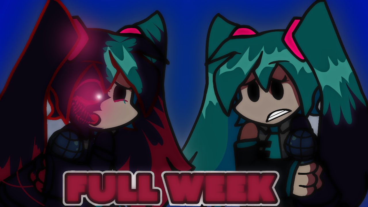 FRIDAY NIGHT FUNKIN' mod EVIL Boyfriend VS Hatsune Miku FULL WEEK