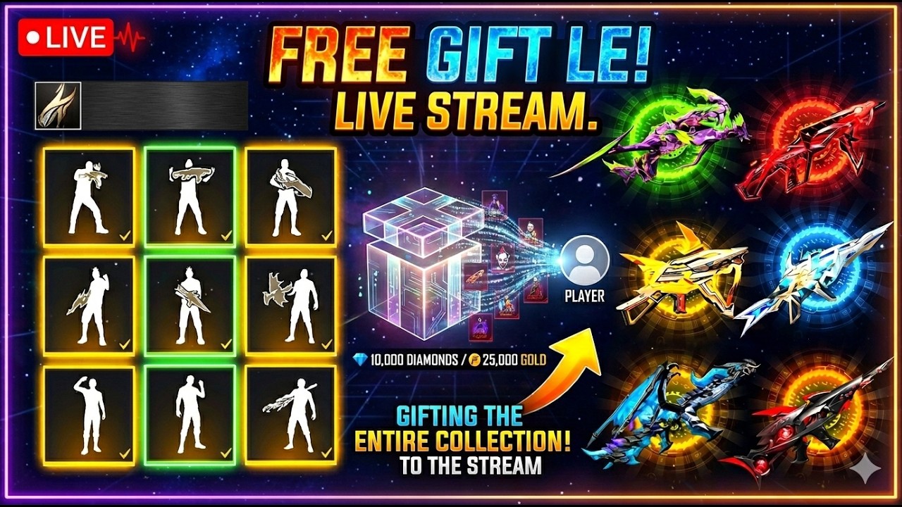 free fire Live 🛑free gift 🎁🤯