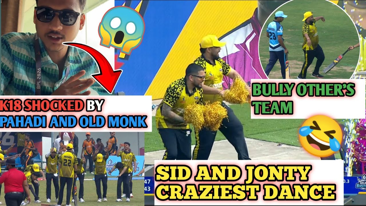 BPL peak Panther match 🤣 craziest dance and game performance‼️😱 pahadi 86 run 🤯 sid and Jonty dance😂