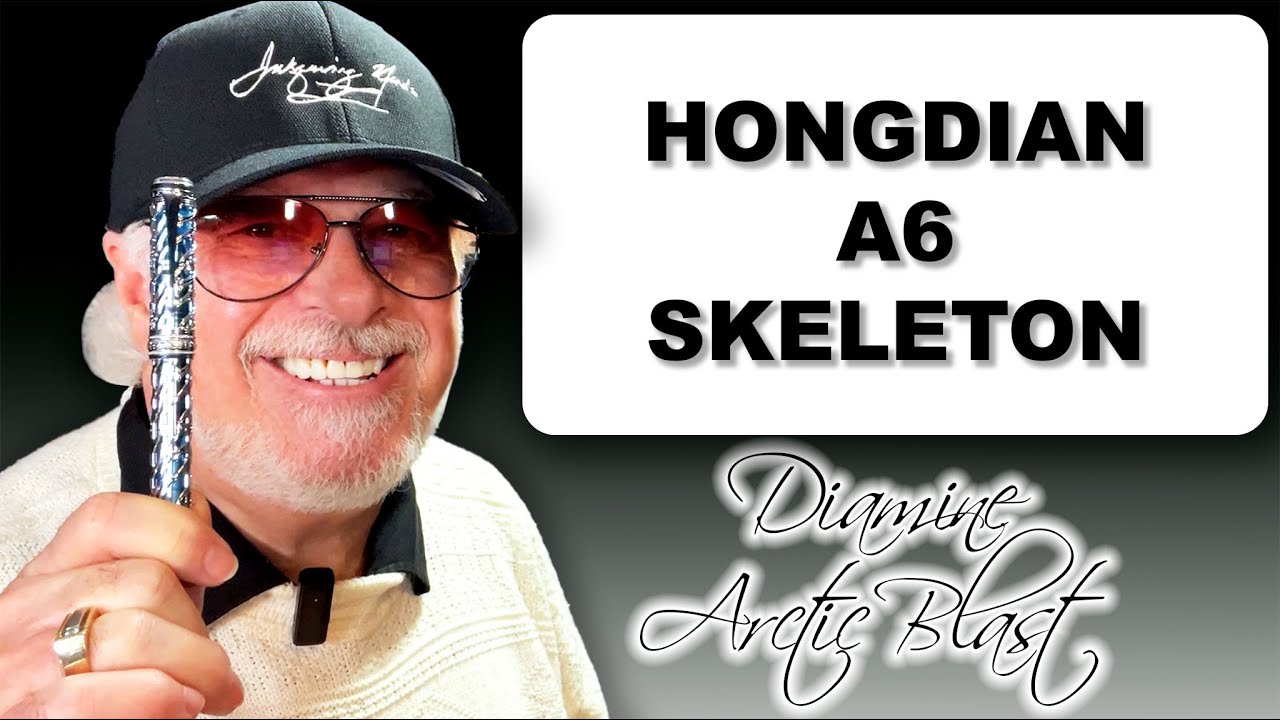 NEW Hongdian A6 Skeleton Piston Filler Fountain Pen Unboxing and Review