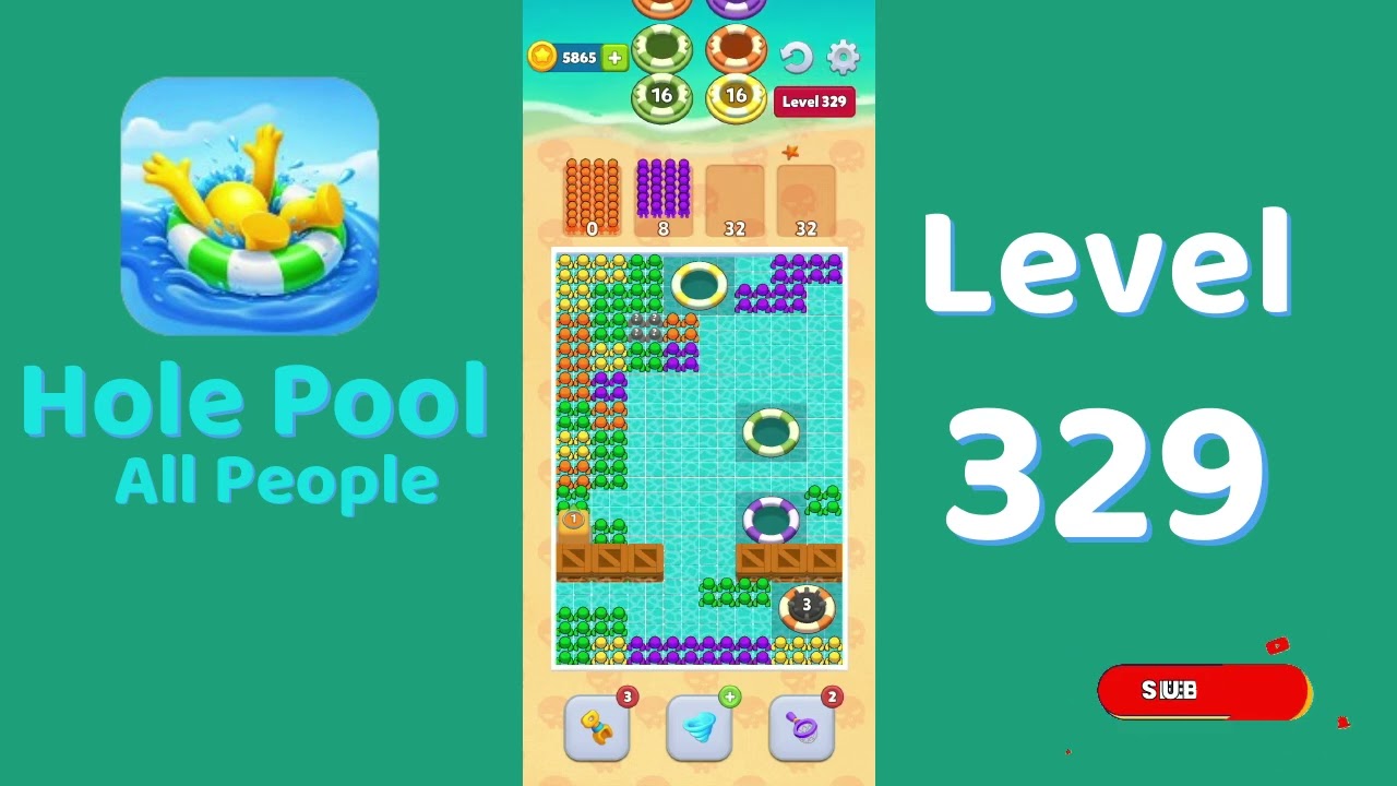 Hole Pool All People Level 329 Walkthrough 🎯 | Color Match Puzzle Gameplay | Mini Boss