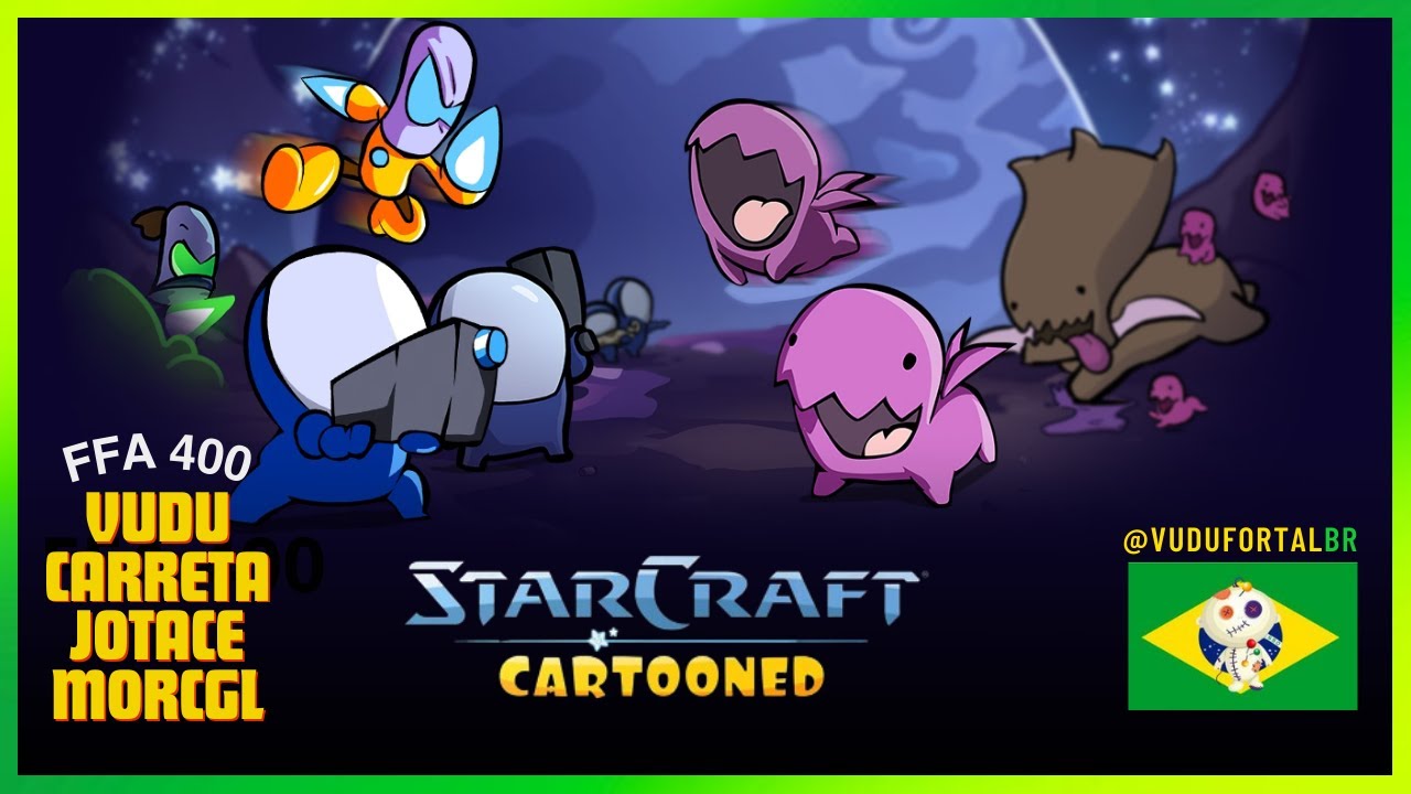 2024_04_08 | STARCRAFT CARTOONED  FFA 1:1:1:1 [ VUDU  vs  Carreta vs JOTACE vs MORCGL ]