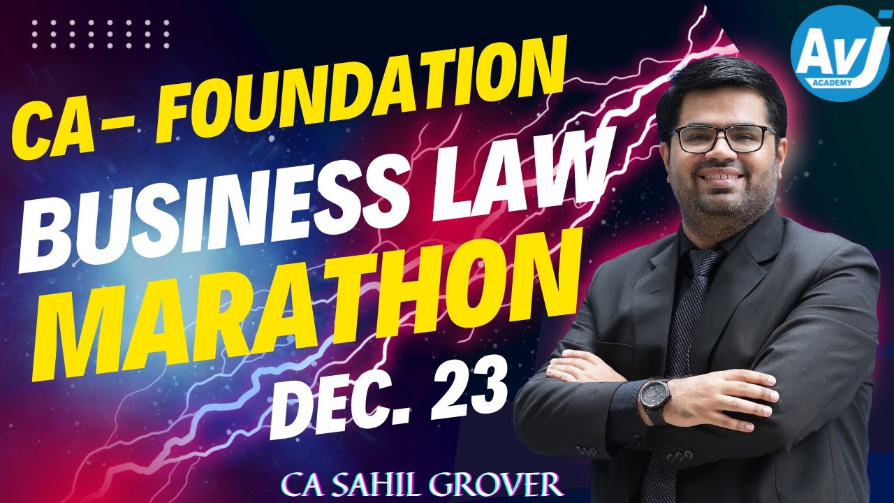 CA Foundation Business Laws Marathon Revision for Dec 2023