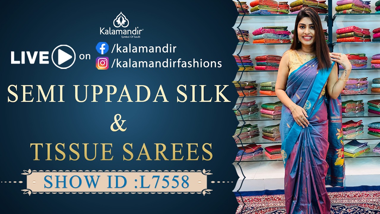 Semi Uppada Silk & Tissue Sarees - Flat Price |WhatsApp Number 9852 9852 99 | Kalamandir Sarees LIVE