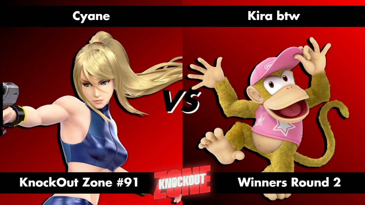 KnockOut Zone #91 - SSBU Winners Round 2 - Cyane (Zero Suit Samus) vs Kira btw (Diddy Kong)