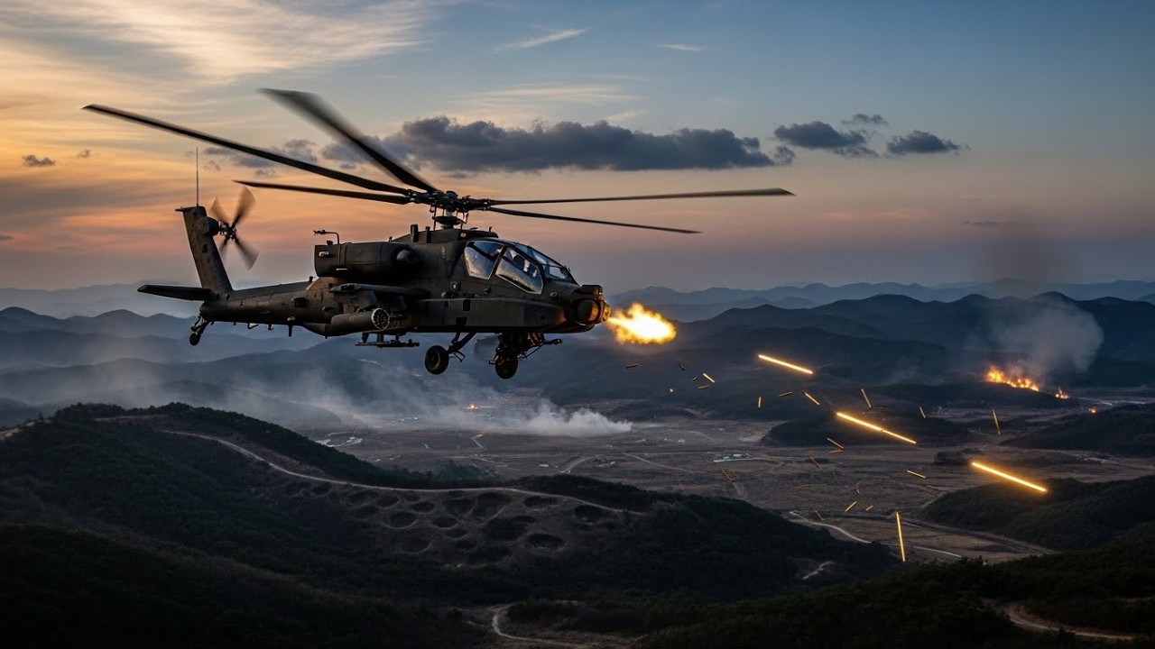 Apache Aerial Gunnery Clean B Roll