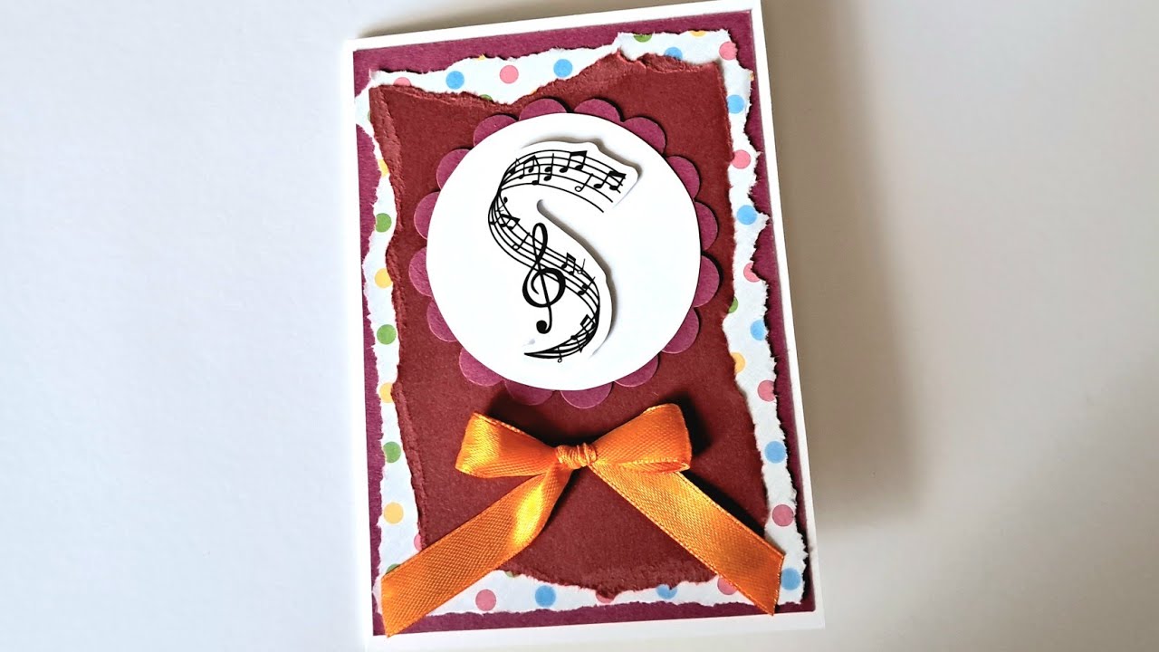 mishellka #diy How to make a Birthday Greeting Card for a Music Lover #birthday #birthdaycard #music