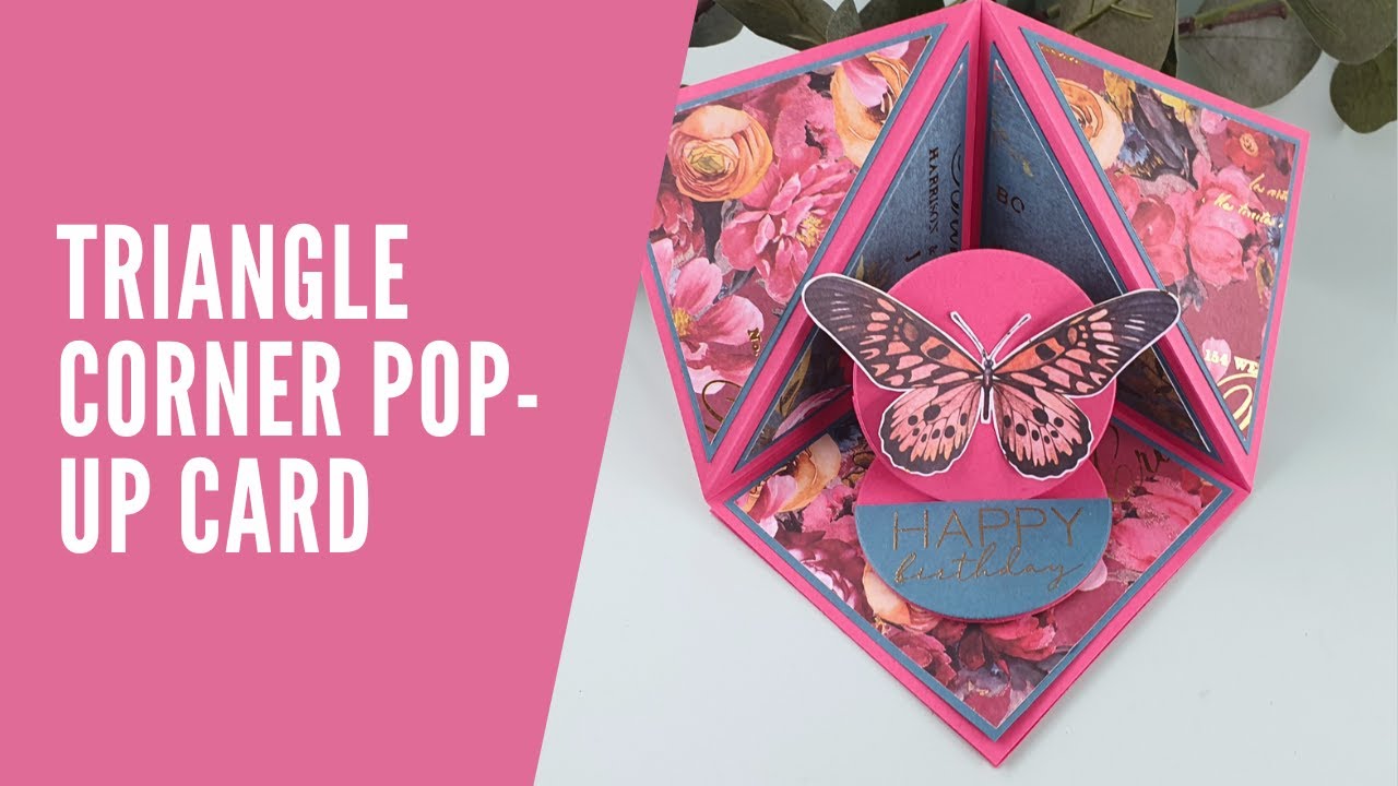 Master a Triangle Corner Card with Ease using Patterned Paper #cardmakingtutorials #cardmaking