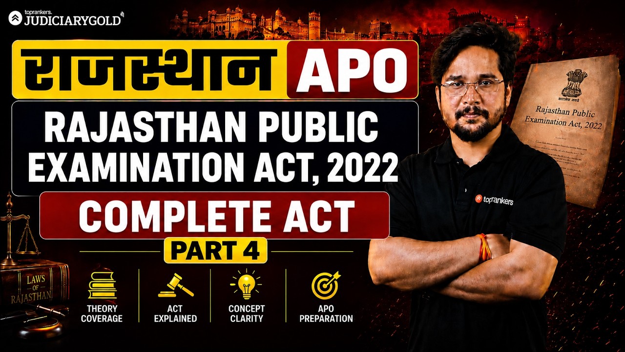 Rajasthan APO 2026 | Rajasthan Public Examination Act, 2022  | Complete Act | Part 4