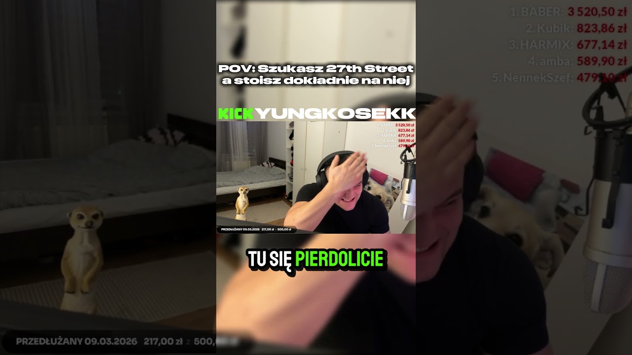 POV: Szukasz 27th Street a stoisz dokładnie na niej