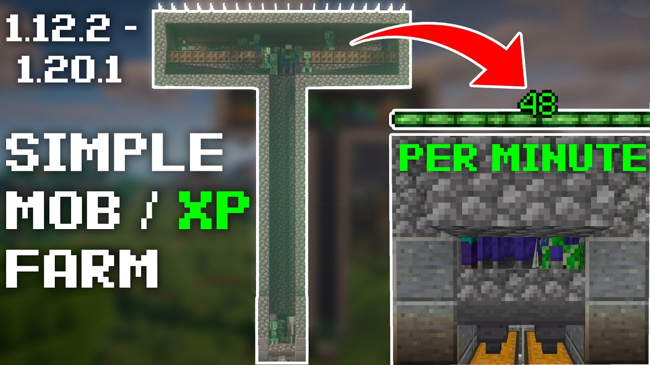 HOW TO BUILD A SIMPLE MOB EXPERIENCE FARM IN MINECRAFT 1.12.2 - 1.20.1