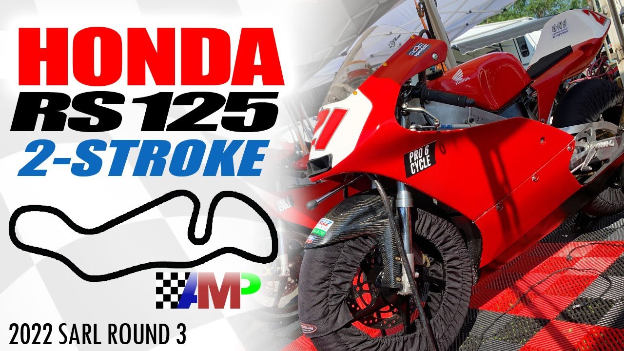 Racing a Honda RS125 2-stroke at AMP!