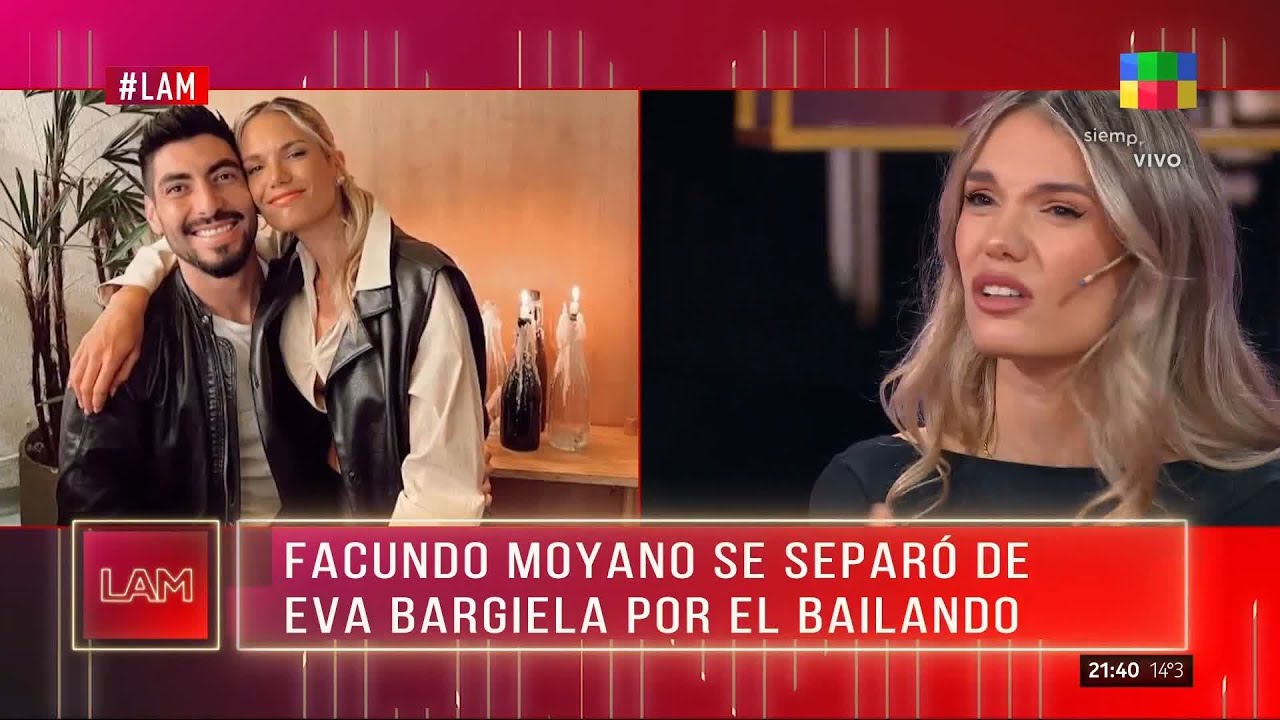 Eva Bargiela habl&oacute; de su ruptura con Facundo Moyano:  &ldquo;ME ENTER&Eacute; DEL DIVORCIO POR &Aacute;NGEL&rdquo;