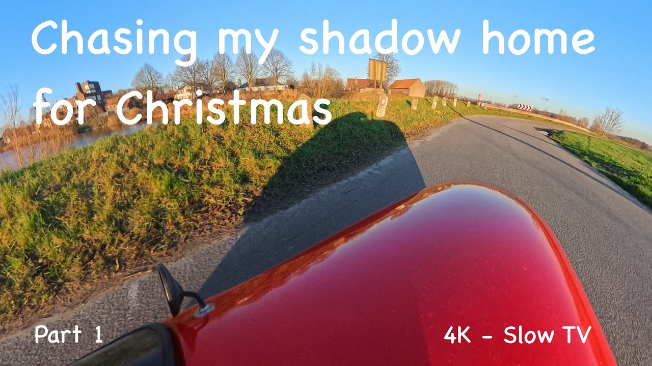 Christmas ride home - from Brughes to Mechelen - Part 1 - 4K Slow TV
