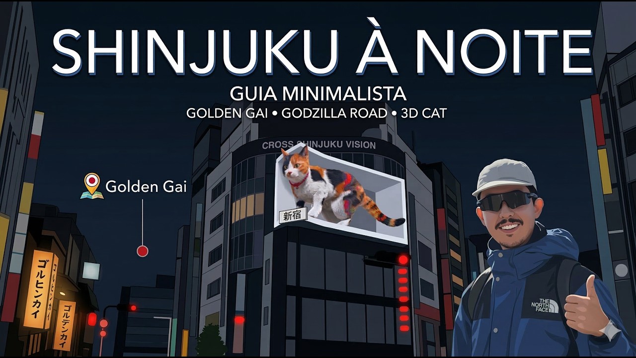 SHINJUKU À NOITE: O Guia Definitivo! (3D Cat, Godzilla Road e Golden Gai) 🇯🇵