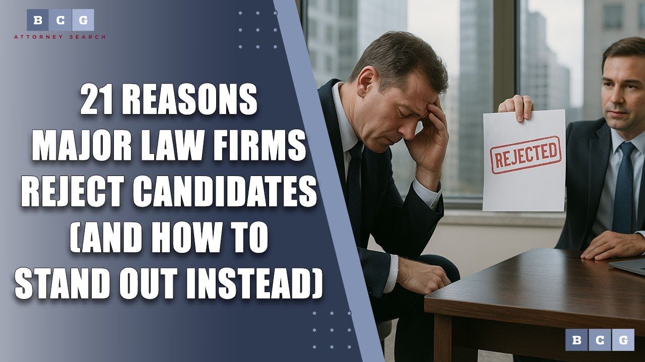 21 Reasons Major Law Firms Reject Candidates and How to Stand Out Instead