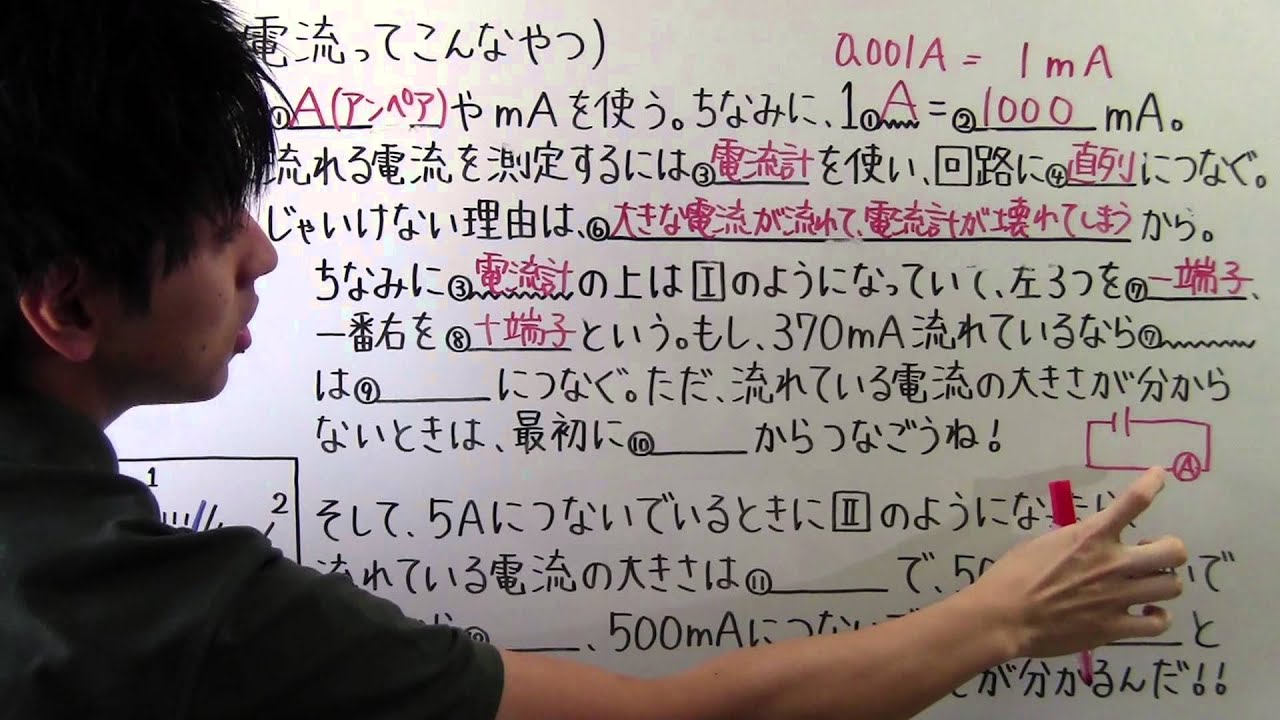 【中２　理科】　　中２－３７　　電流ってこんなやつ