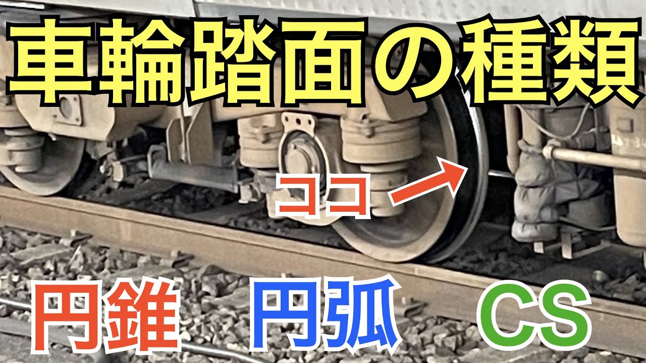 【#線路マニア】4種類の車輪踏面形状を紹介