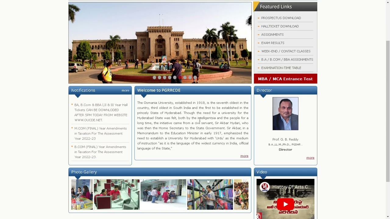 PGRRCDE Distance Education Open Degree BA, BCom,BBA Hall Tickets Download #easyadmissions