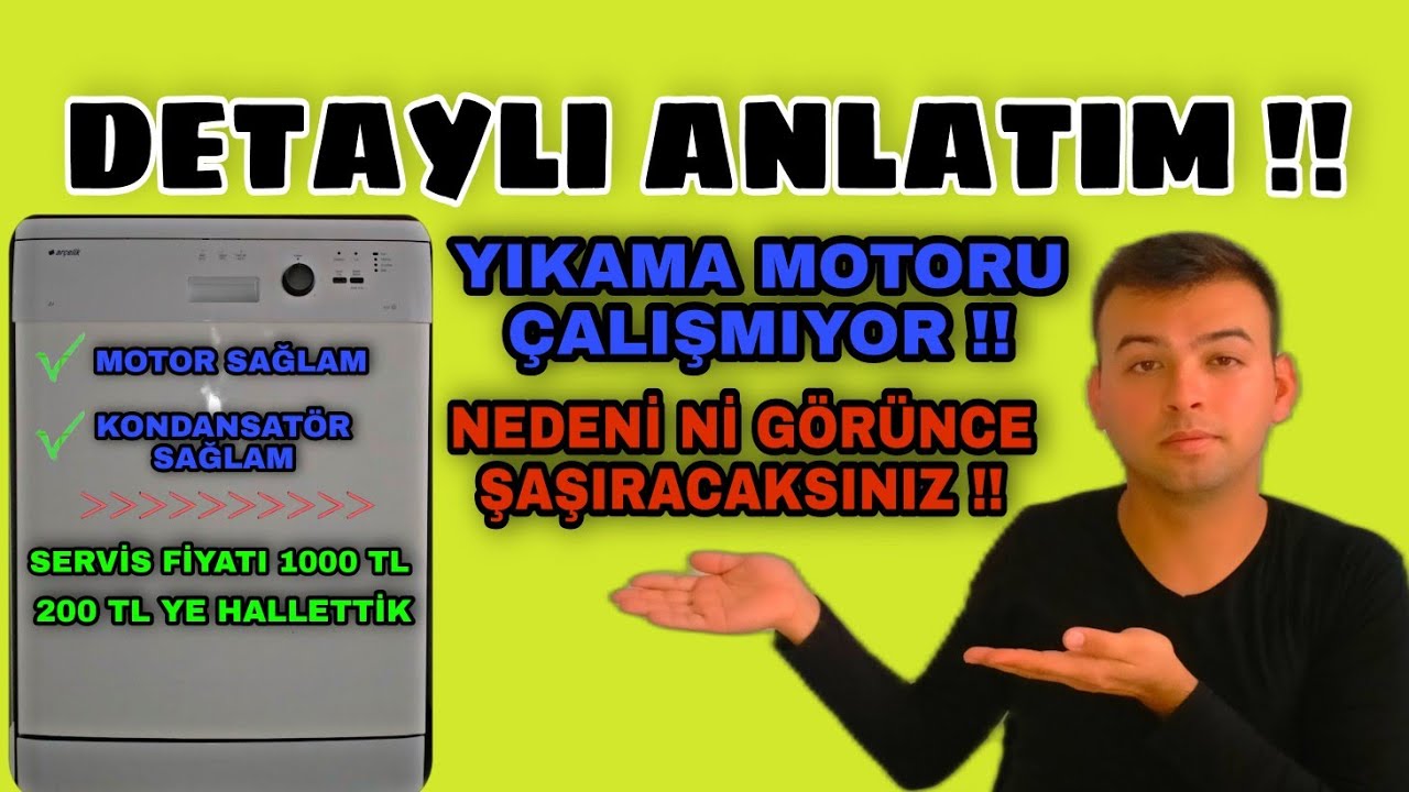 Bulaşık Makinesi Motoru Arızası, Bulaşık Makinesi Tamiri ve Makine Parçaları !