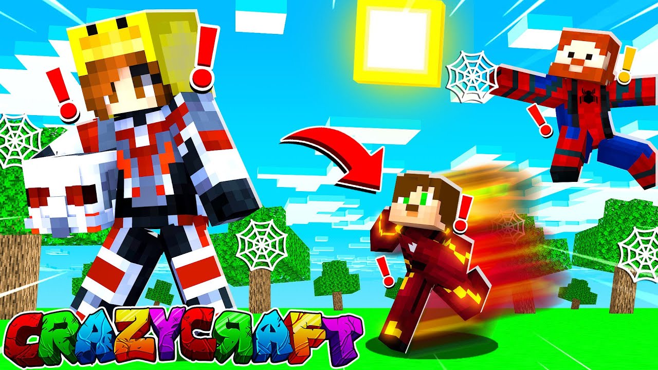 CRAZYCRAFT'TA KÜÇÜK OLUP MİNECRAFT OYNAMAK - KİNG VS MOBZİLLA #4