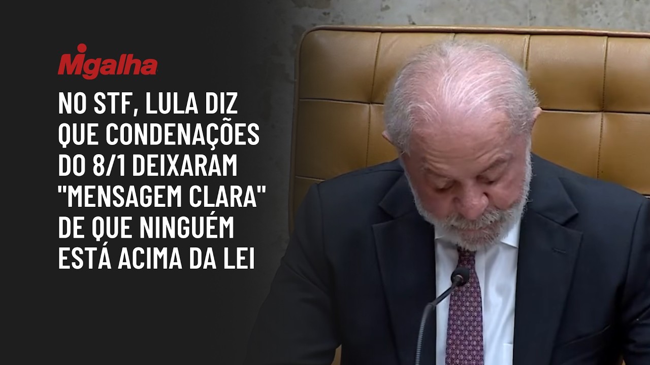 No STF, Lula diz que condenações do 8/1 deixaram 