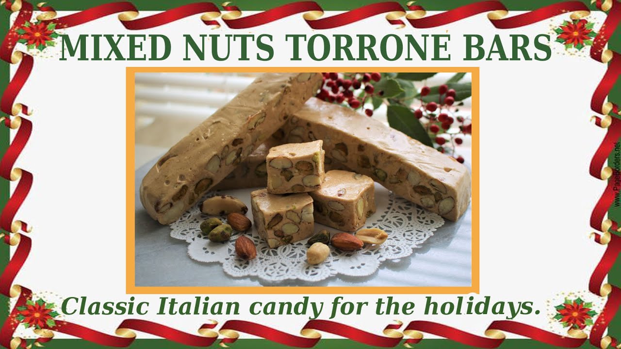 Mixed Nuts Torrone Bars